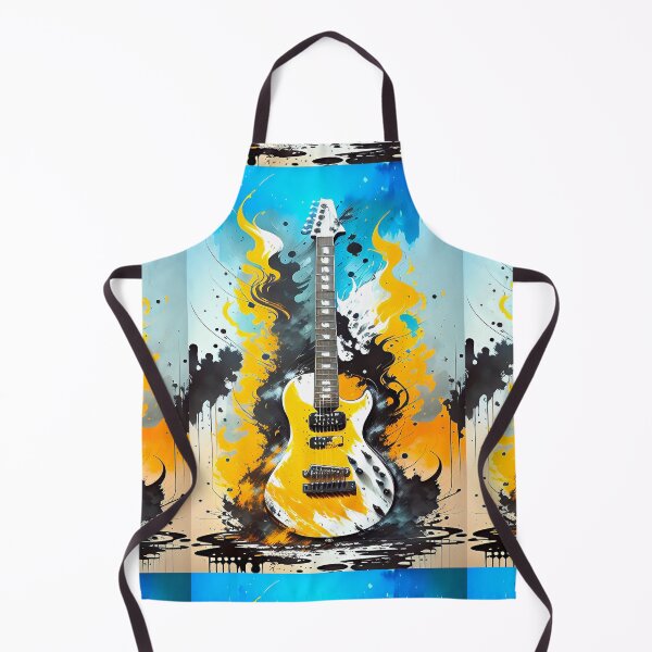 Item preview, Digital painting of electric guitar surrounded by the passion's flames. designed and sold by Giulivo Store Graphic.