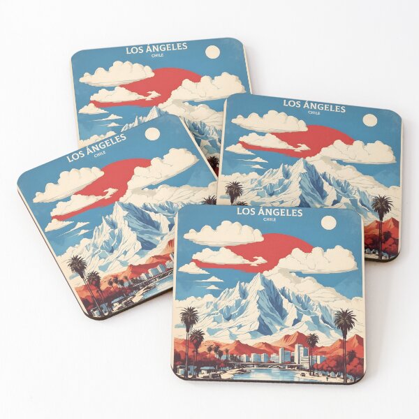 Item preview, Los Angeles Chile Retro Vintage Poster Tourism  designed and sold by TravelersGems.