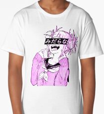 LEWD (PINK) - Sad Japanese Anime Aesthetic Long T-Shirt