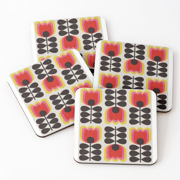 Item preview, Retro Tulips (red) designed and sold by Gaëlle Konak Art.