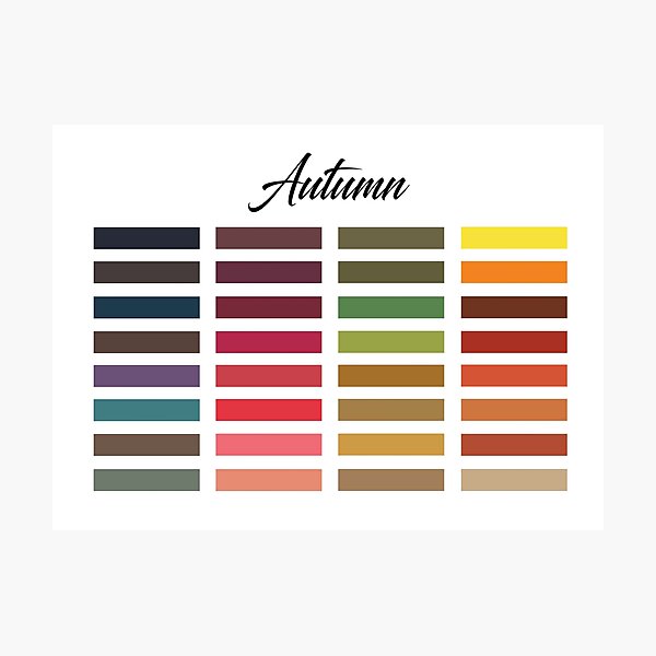 Item preview, Color Me Beautiful - Autumn Fall Color Palette Swatch Swatches Colour Analysis  designed and sold by Divine Ease.