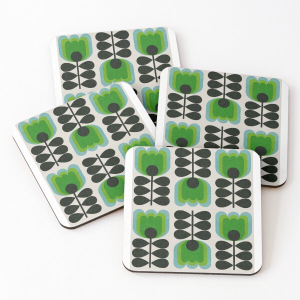 Item preview, Copy of Retro Tulips (green) designed and sold by Gaëlle Konak Art.