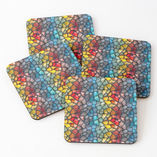 Item preview, Vibrant Stained Glass Mosaic in Warm and Cool Tones designed and sold by NTGUILTY.
