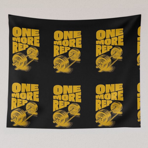 Item preview, One More Rep Barbell Gym Workout Motivation designed and sold by flidesign .