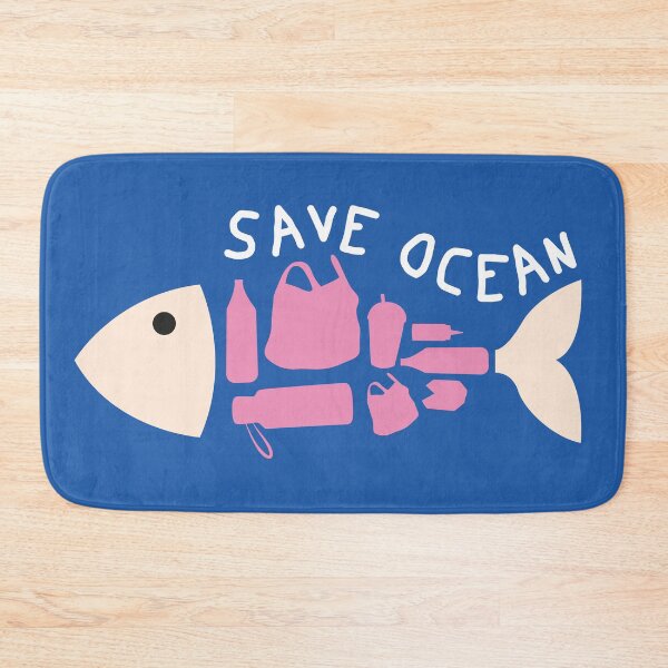 Item preview,  Fish with various garbage. Save ocean designed and sold by Luamor.