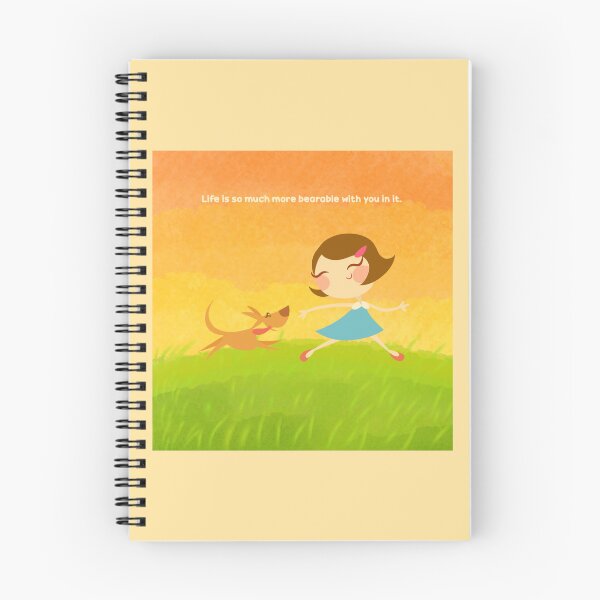 Item preview, life is somuch more bearable with you in it dog puppy cartoon wholesome drawing hopecore designed and sold by Kyna Arts.