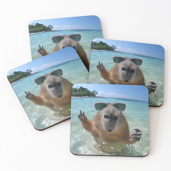 Item preview, capybara in the sea  designed and sold by Xhoen.