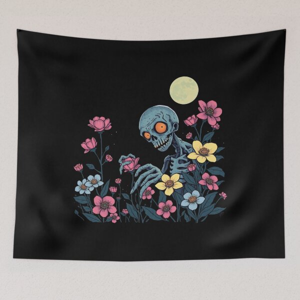 Item preview, Zombie & Flowers at Night T-Shirt designed and sold by Babayaa.