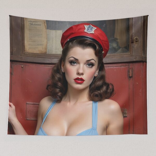 Item preview, 1940s Sexy Mailman Pin Up designed and sold by MissSaylor.