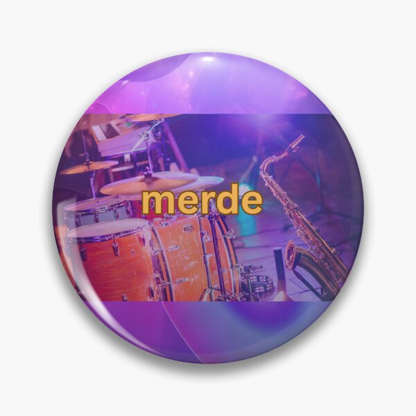 Item preview, Stage Drums Saxophone Merde! designed and sold by BrightrDayMusicArt.