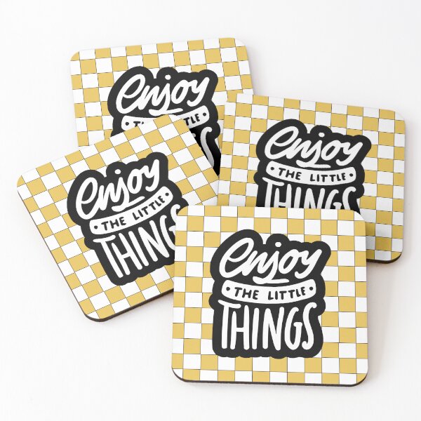 Item preview, Retro Checkerboard Enjoy Little Things | Groovy Bold Typography Design Classic T-Shirt | Gen Z Slang Aesthetic Tee designed and sold by LeoraAtelier.