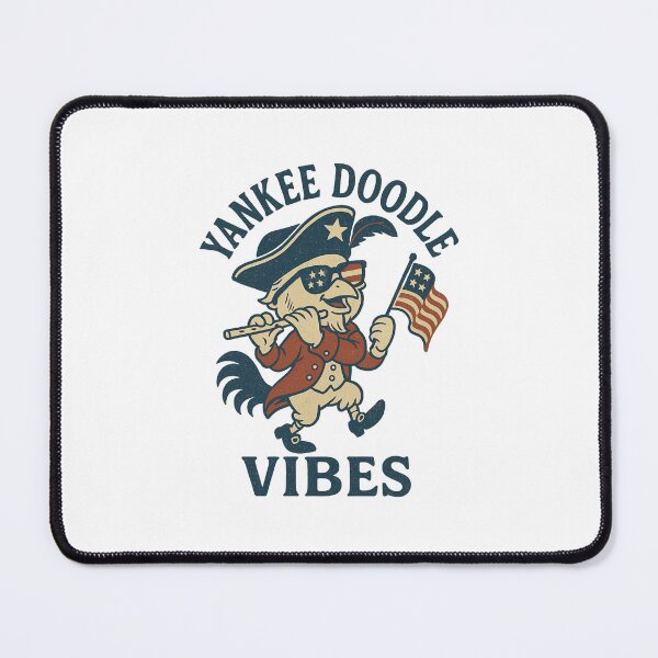 Item preview, Yankee Doodle Vibes – Retro Patriotic Rooster Cartoon designed and sold by ALITOPRINCE.