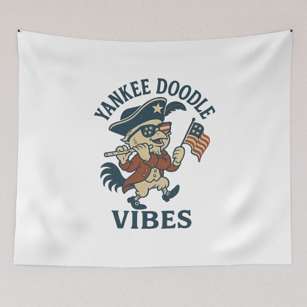 Item preview, Yankee Doodle Vibes – Retro Patriotic Rooster Cartoon designed and sold by ALITOPRINCE.