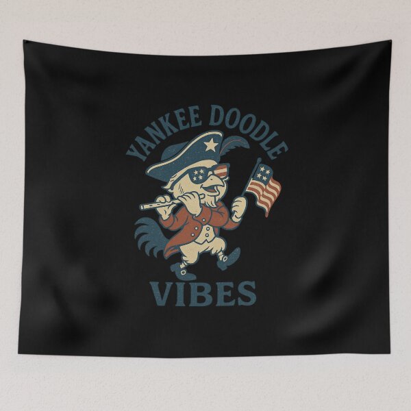 Item preview, Yankee Doodle Vibes – Retro Patriotic Rooster Cartoon designed and sold by ALITOPRINCE.