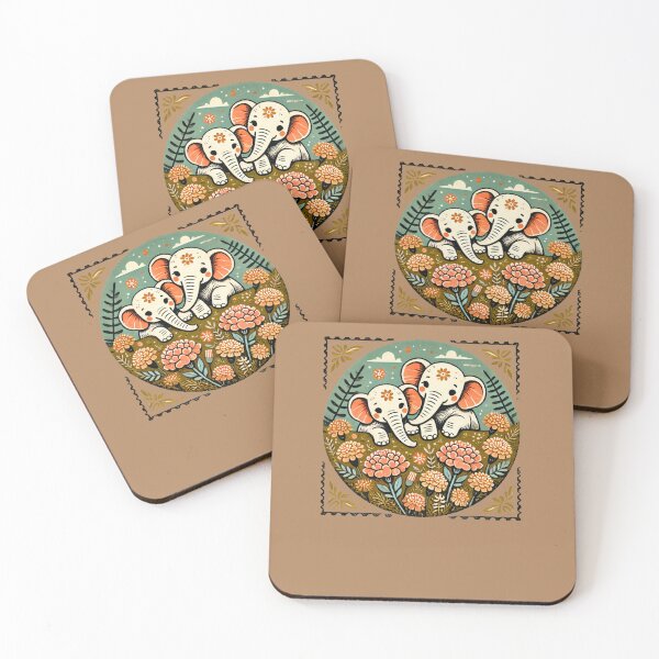 Item preview, Cute Elephants designed and sold by FrictionMaxxing.