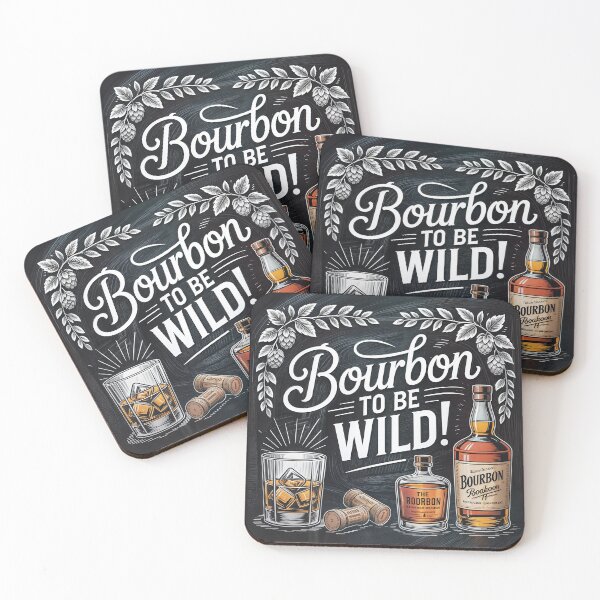 Item preview, Bourbon To Be Wild Chalkboard Art designed and sold by ForeverPrintsOK.