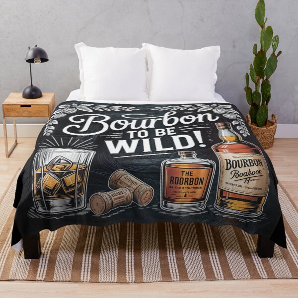 Item preview, Bourbon To Be Wild Chalkboard Art designed and sold by ForeverPrintsOK.