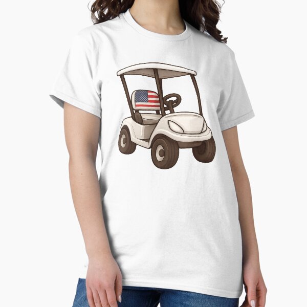 Vista previa del artículo con la obra «Carrito de golf americano», diseñado y vendido por EverSmileArt.