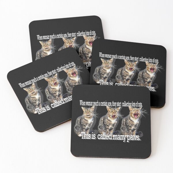 Item preview, Many paws, menopause! Collection of cats designed and sold by dubibear.