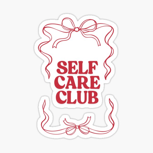 Item preview, Self Care Club – Cute Ribbon Aesthetic Design designed and sold by CherryWhirl.