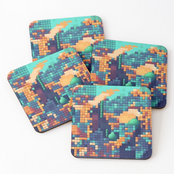 Item preview, Pixelated Blue Abstract Art designed and sold by Esterlane.
