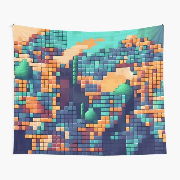 Item preview, Pixelated Blue Abstract Art designed and sold by Esterlane.
