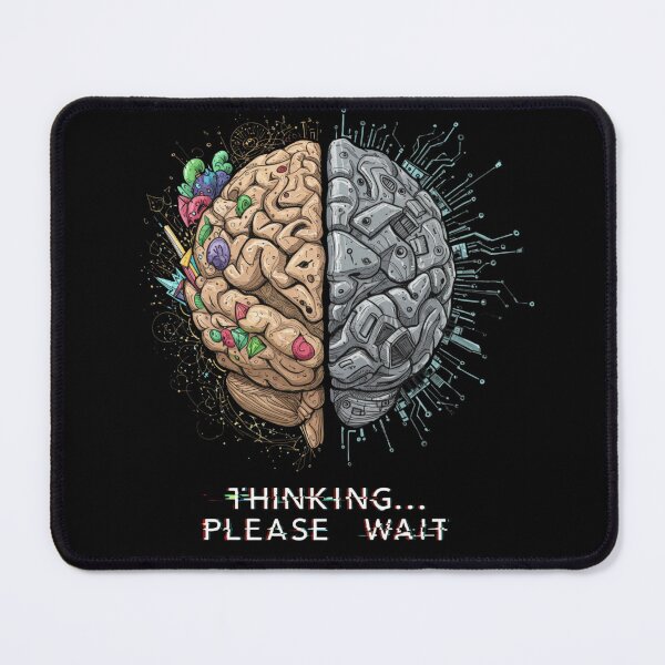 Item preview, Thinking… Please Wait – AI vs. Human Brain Shirt designed and sold by Kerbster.