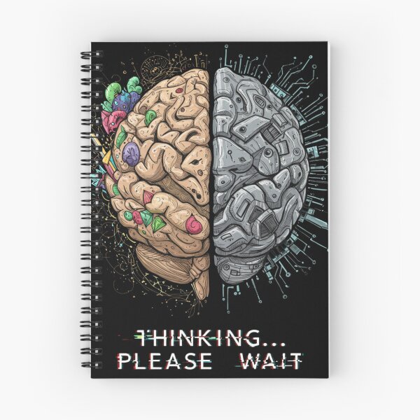 Item preview, Thinking… Please Wait – AI vs. Human Brain Shirt designed and sold by Kerbster.