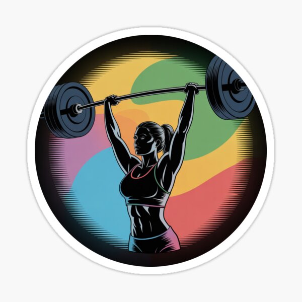 Item preview, Beyond the Weight – Colorful Powerlifting Woman designed and sold by OhanaLab.
