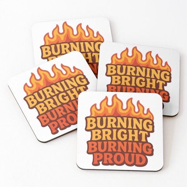Item preview, Burning Bright Burning Proud – Fiery Typography Art designed and sold by Haus Of Sin.