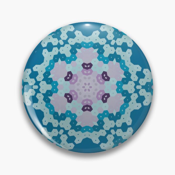 Item preview, Hex Mandala Blue and Purple designed and sold by WormholeOrbital.