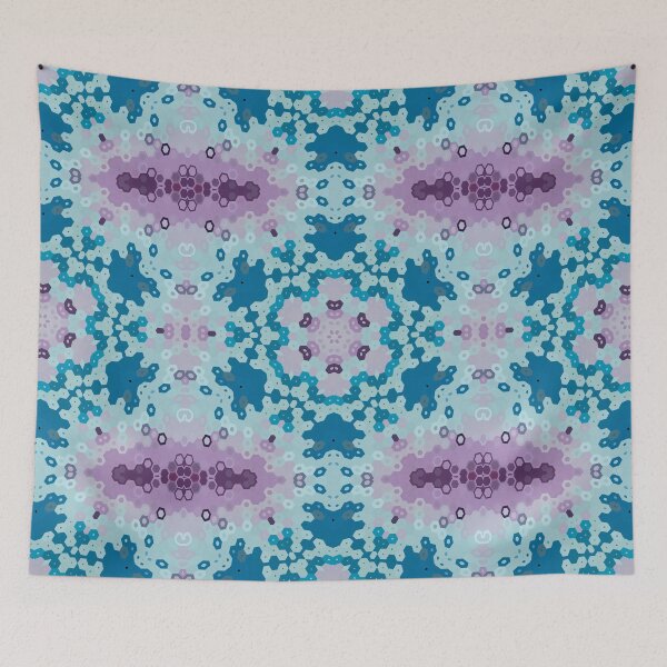 Item preview, Hex Mandala Blue and Purple designed and sold by WormholeOrbital.