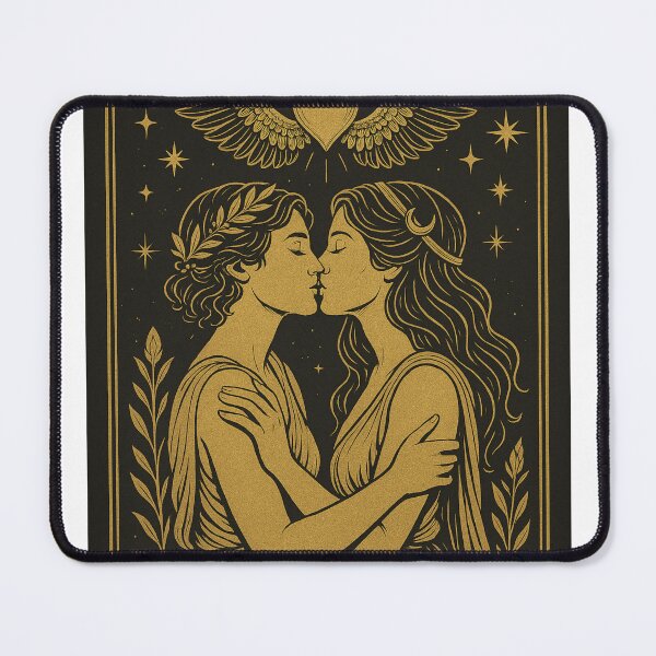 Artikelvorschau, Lesbische Tarotkarte - Die Liebenden entworfen und verkauft von Feathers and Flair.