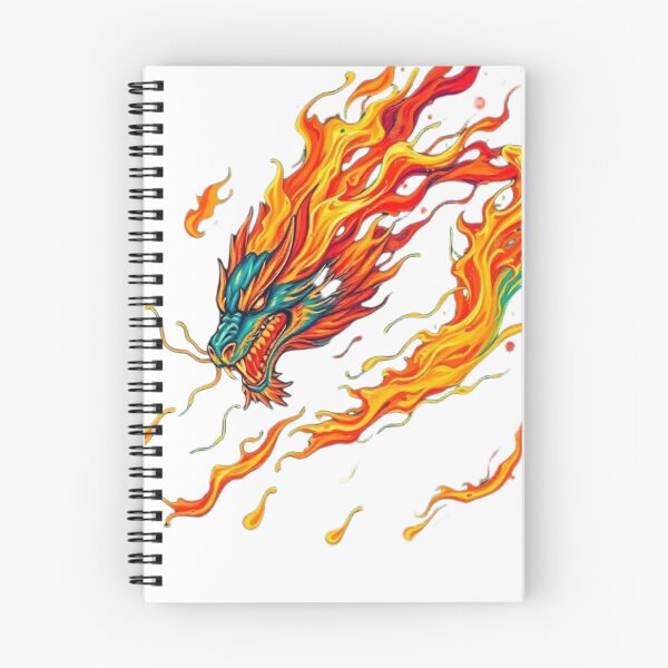 Item preview, Fiery Dragon Head – Mythical Fire Spirit Art on Teal Canvas designed and sold by apoknight.