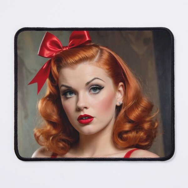 Item preview, 1940s Cheerleader Red Head Pin Up designed and sold by MissSaylor.