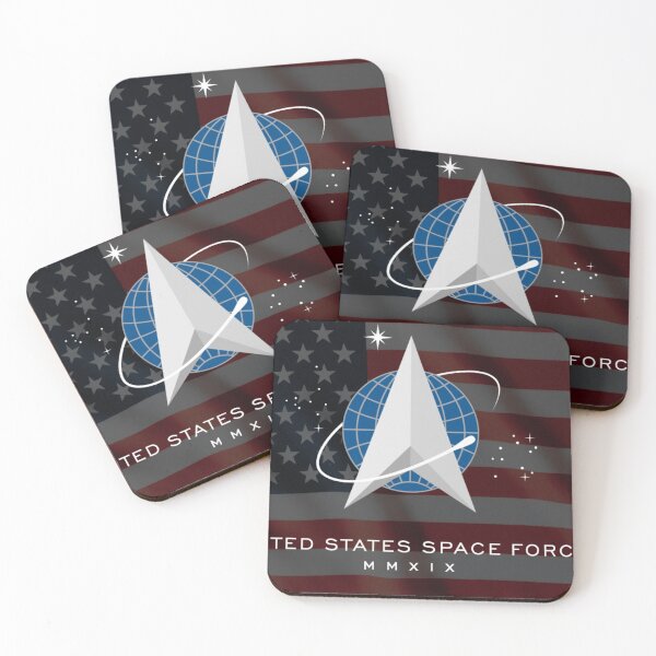 Item preview, Space Force Logo & US Flag designed and sold by stella literarium.
