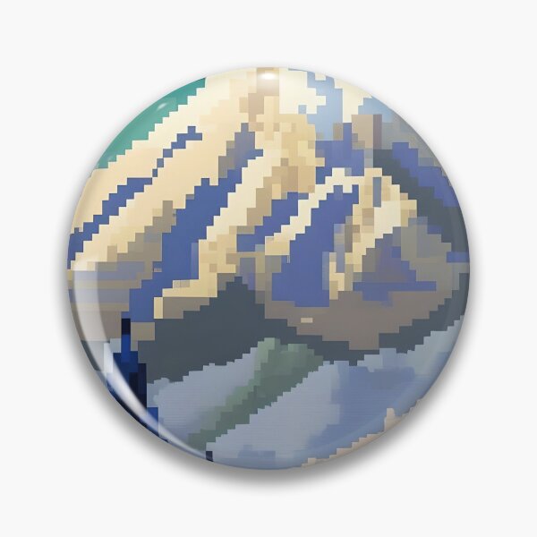 Item preview, Arte abstracto de paisaje montañoso pixelado designed and sold by Esterlane.