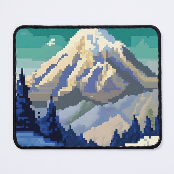 Item preview, Pixelated Mountain Landscape Abstract Art designed and sold by Esterlane.