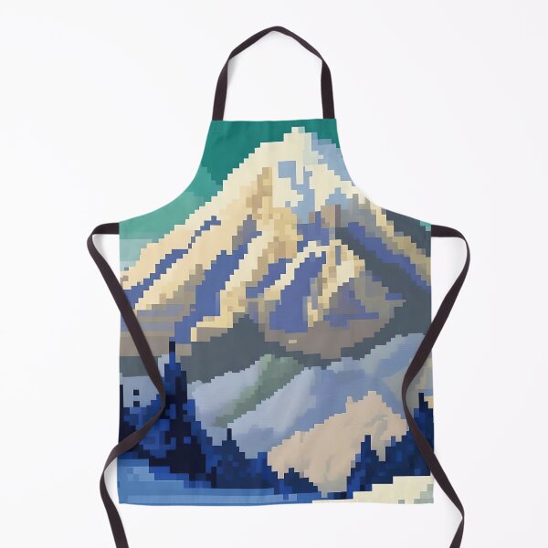 Item preview, Pixelated Mountain Landscape Abstract Art designed and sold by Esterlane.