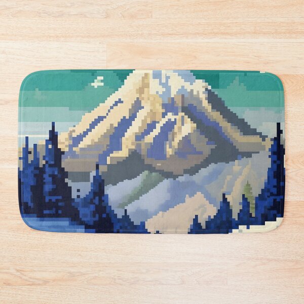 Item preview, Pixelated Mountain Landscape Abstract Art designed and sold by Esterlane.