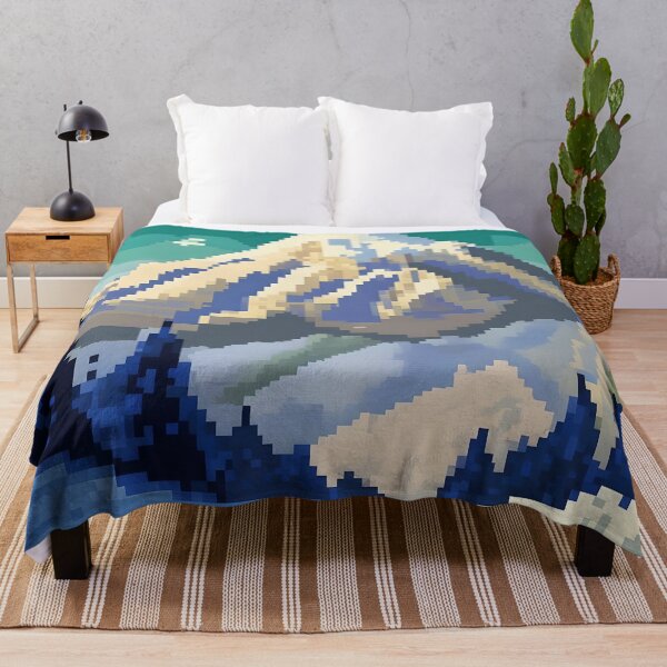 Item preview, Pixelated Mountain Landscape Abstract Art designed and sold by Esterlane.