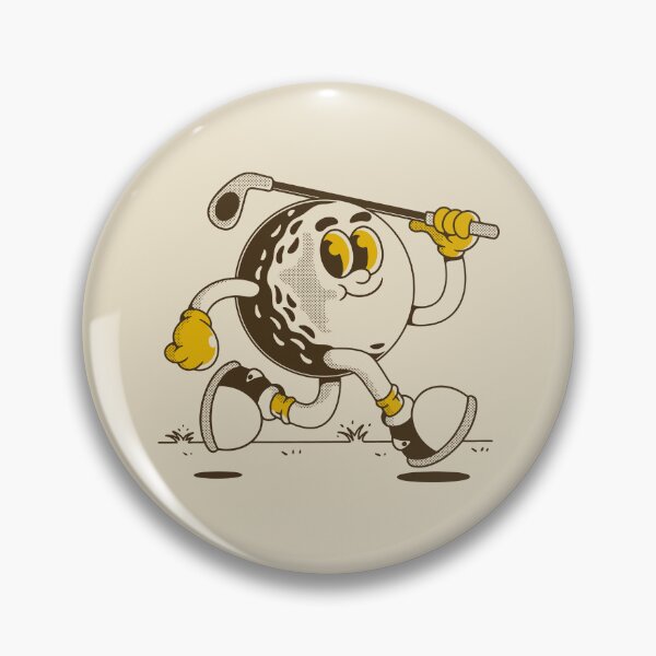 Item preview, Vintage Golf Ball Cartoon – Funny Retro Golfing Character designed and sold by adipra.