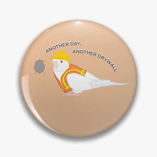 Item preview, Albino Cockatiel Construction Meme – Hilarious Drywall Bird Art designed and sold by Birbosaurus.