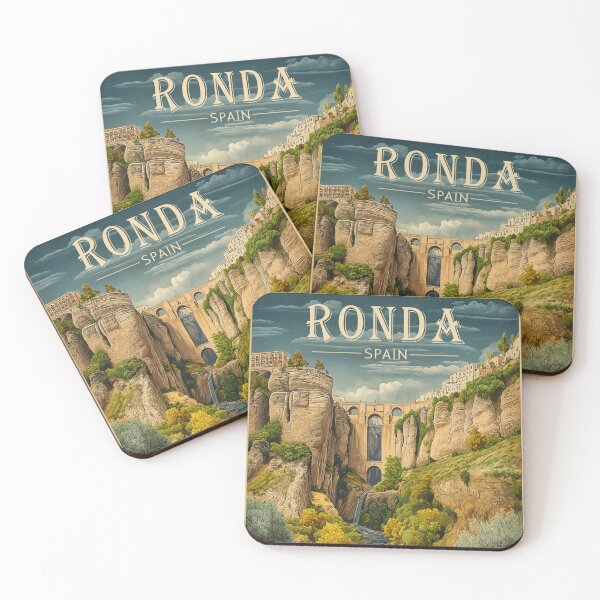 Item preview, Ronda, Spain - Retro Travel Poster designed and sold by PetsArt.