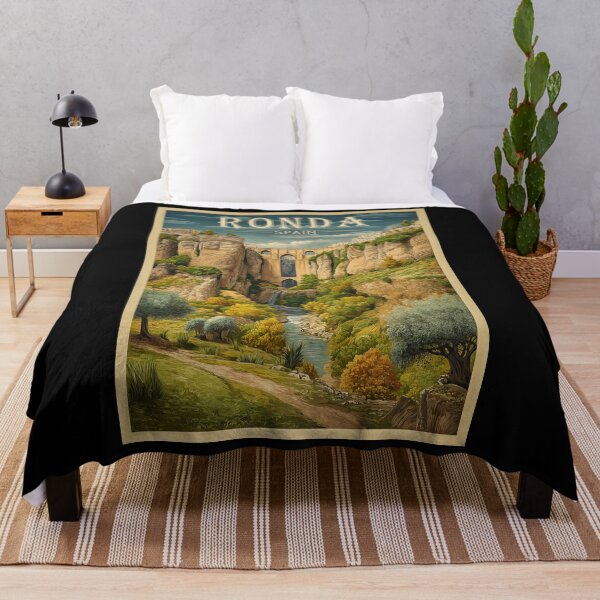 Item preview, Ronda, Spain - Retro Travel Poster designed and sold by PetsArt.