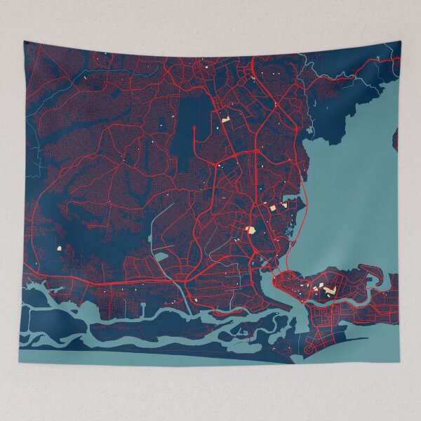 Item preview, Lagos City Map of Nigeria - Hope designed and sold by deMAP.