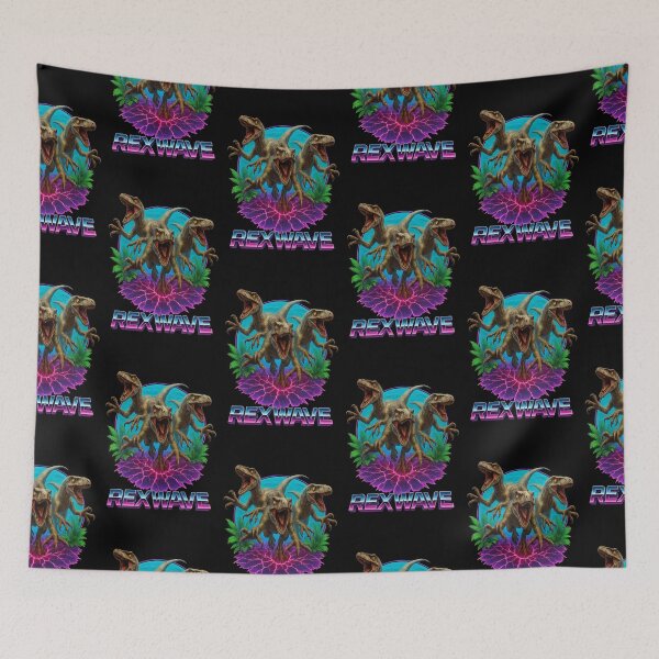 Item preview, Retro Dinosaur Frenzy – REXWAVE Graphic designed and sold by SUNAGIMO9999.