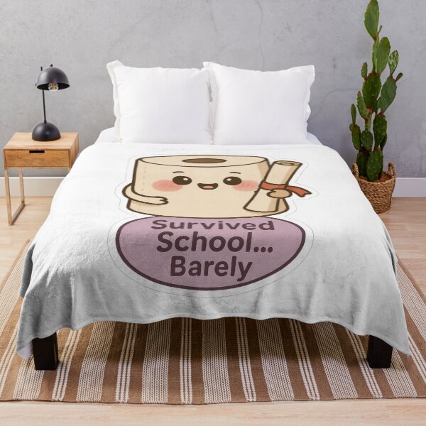 Item preview, Survived School... Barely – Funny Graduation Art designed and sold by Trendy Sticker & Merch Collection - Express Yourself.