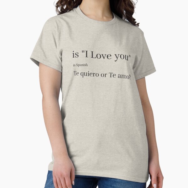 Item preview, is "I love you" in spanish Te quiero or Te amo? designed and sold by Plujak.