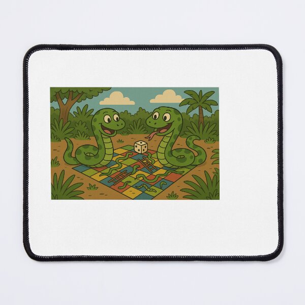 Item preview, Cartoon snakes playing snakes and ladders  designed and sold by Hopester67.